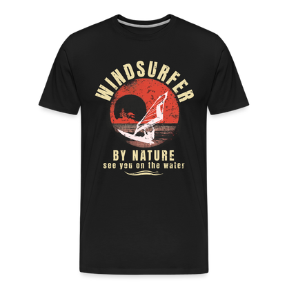 Männer Premium Bio T-Shirt -by nature- - Schwarz