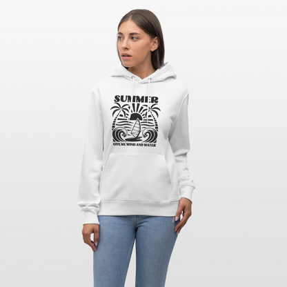 Unisex Bio-Hoodie CRUISER -give me wind and water- - Weiß