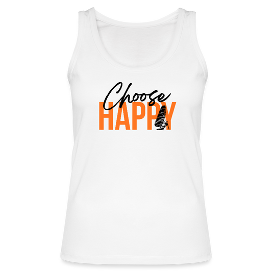Frauen Bio Tank Top -happy- - Weiß