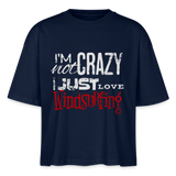 Frauen Boxy Bio-T-Shirt -crazy- - Navy