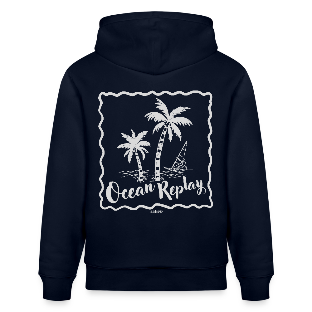Unisex Bio-Hoodie CRUISER -ocean replay- - Navy