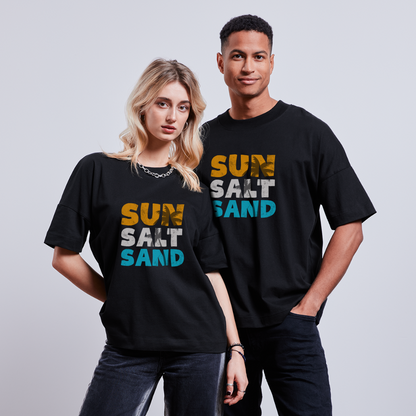 Unisex Oversize Bio-T-Shirt -sun salt sand- - Schwarz