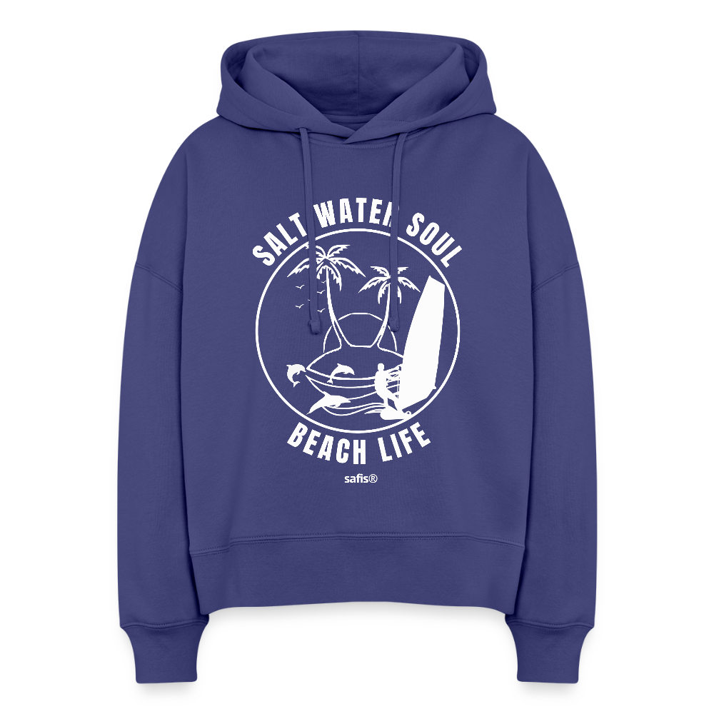 Boxy Frauen Bio Hoodie Nora -salt water soul- - Dämmerung