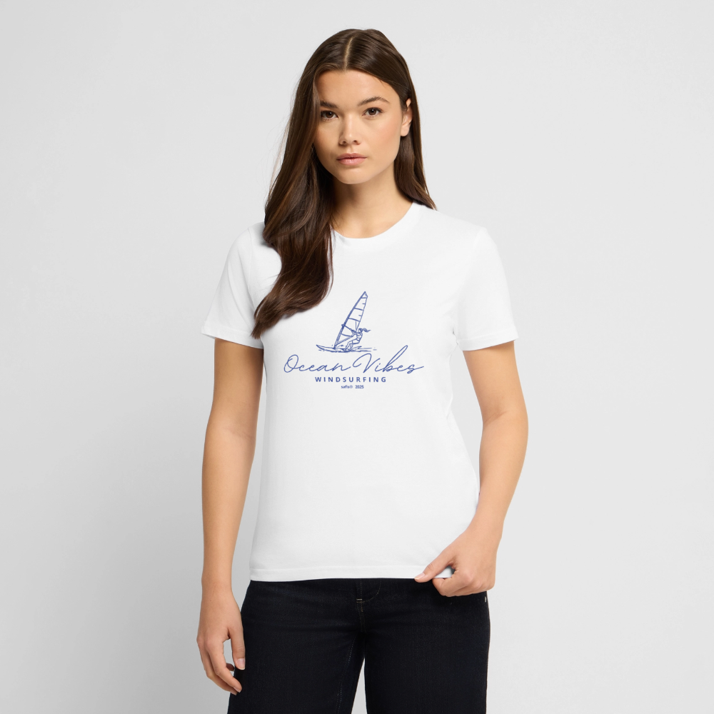 Unisex T-Shirt CRAFTER -ocean vibes windsurfing- - Weiß