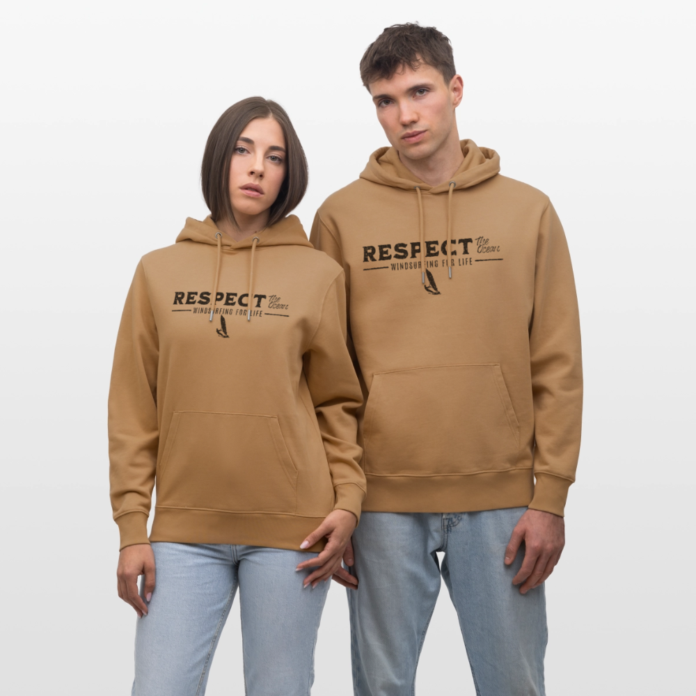 Unisex Bio-Hoodie CRUISER -respect- - Karamell 