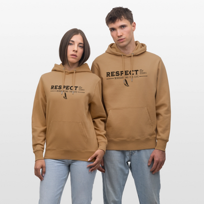 Unisex Bio-Hoodie CRUISER -respect- - Karamell 