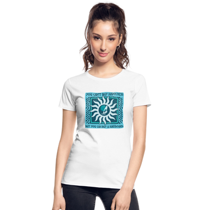 Frauen Premium Bio T-Shirt -buy happiness- - Weiß
