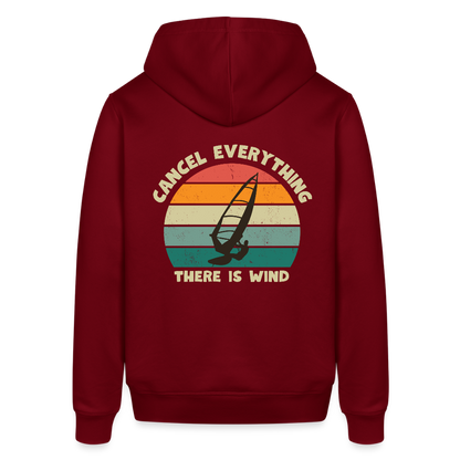 Unisex Bio-Hoodie -cancel everything- - Burgunderrot