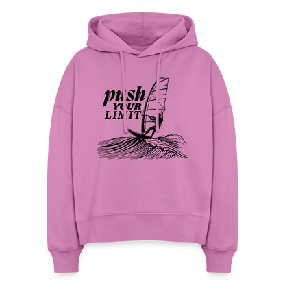 Nachhaltiger Damen Hoodie push – Windsurf Geschenk - Pink