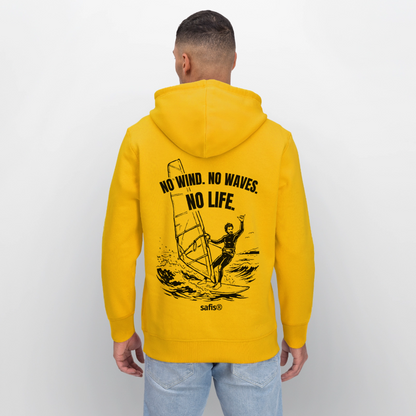 -no life- Unisex Bio-Hoodie DRUMMER - Spektralgelb