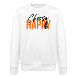 Unisex Bio-Sweatshirt  -happy- - Weiß