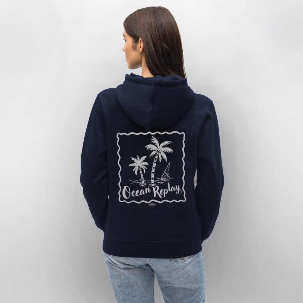 Unisex Bio-Hoodie Drummer -Ocean replay- - French Navy