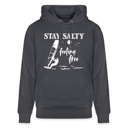 Unisex Bio-Hoodie CRUISER -stay salty- - Indigoblau
