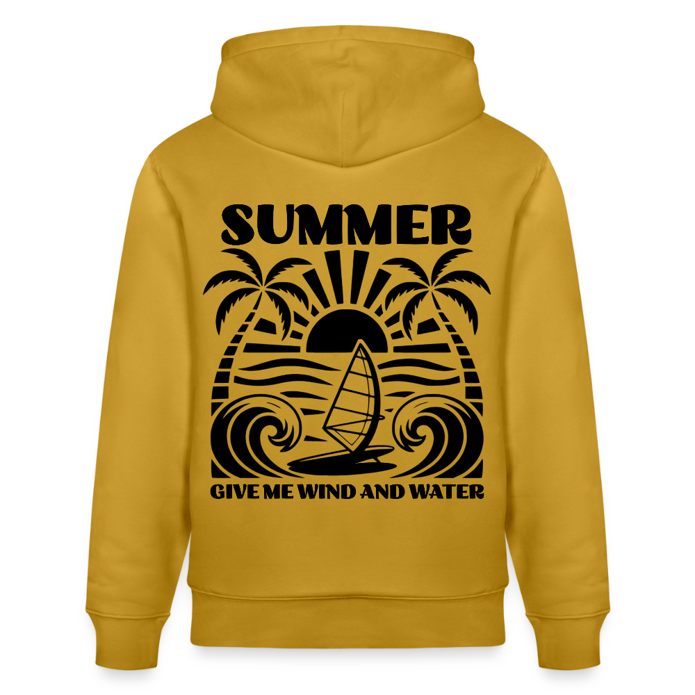 Unisex Bio-Hoodie CRUISER -give me wind and water- - Ocker