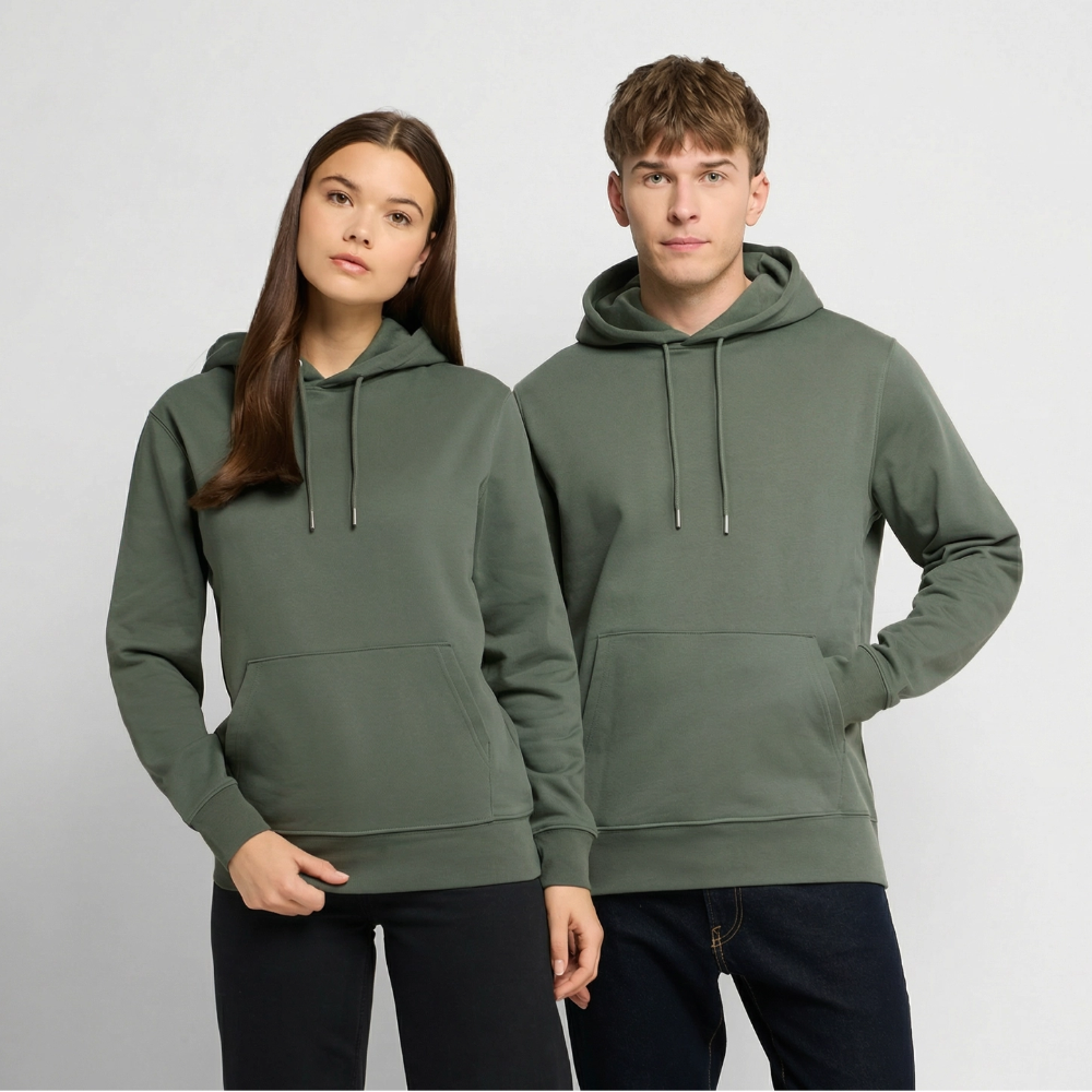 -no life- Unisex Bio-Hoodie CRUISER - Tanngrün