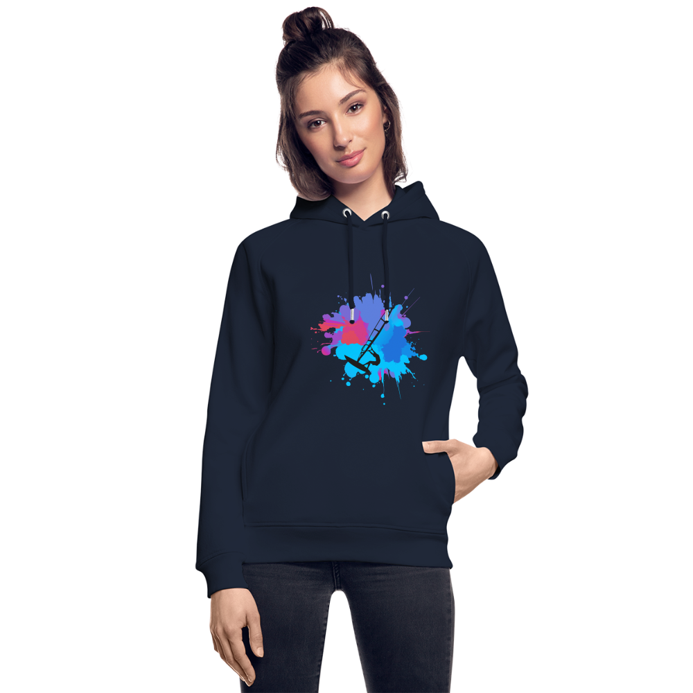 Unisex Bio-Hoodie -Farbklecks- - Navy