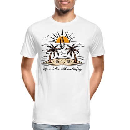 Männer Premium Bio T-Shirt -better life- - Weiß