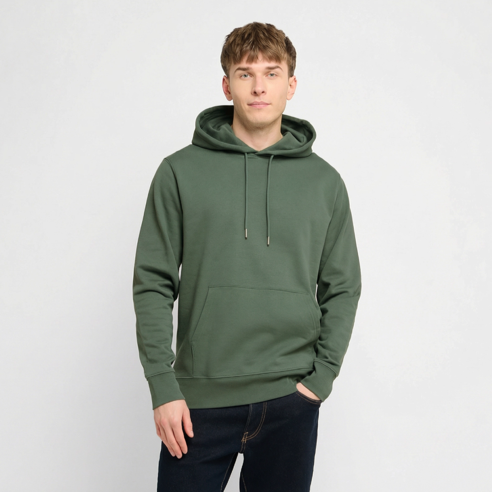 -no life- Unisex Bio-Hoodie CRUISER - Tanngrün