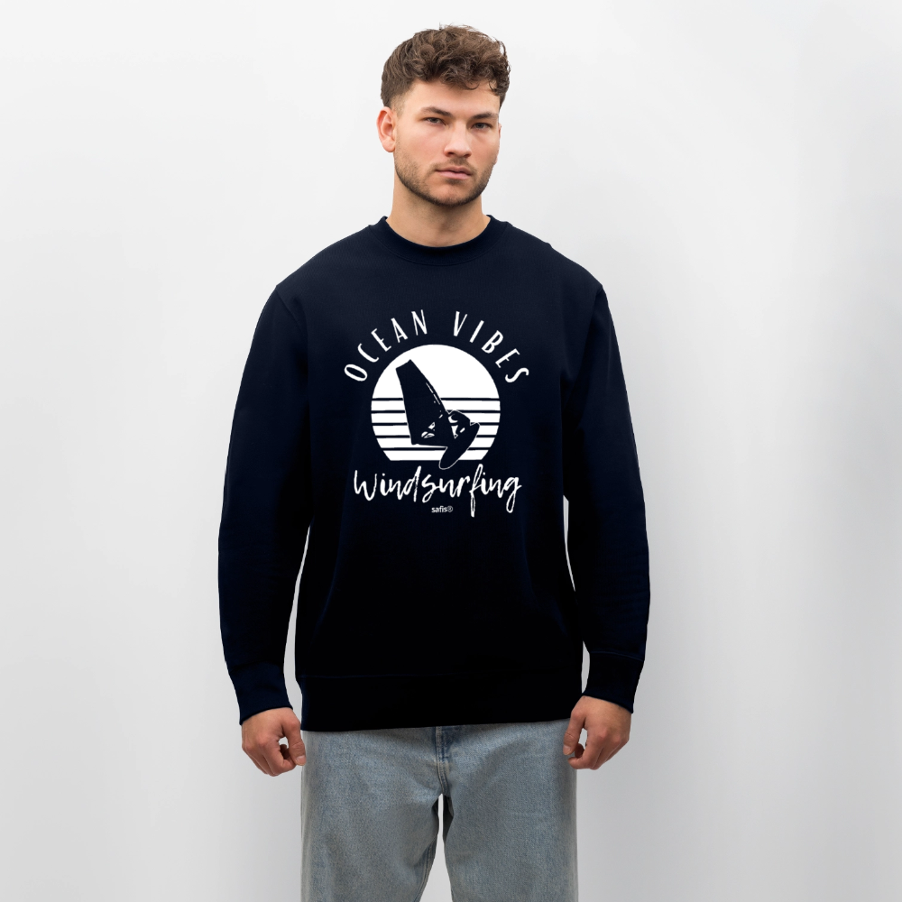 Unisex Bio-Sweatshirt CHANGER -ocean vibes sunset- - Navy