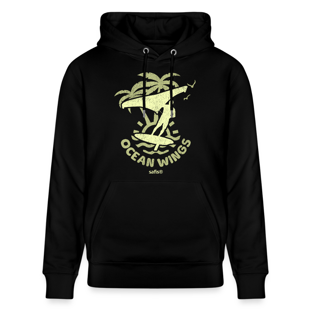 Unisex Bio-Hoodie CRUISER -ocean wings- - Schwarz