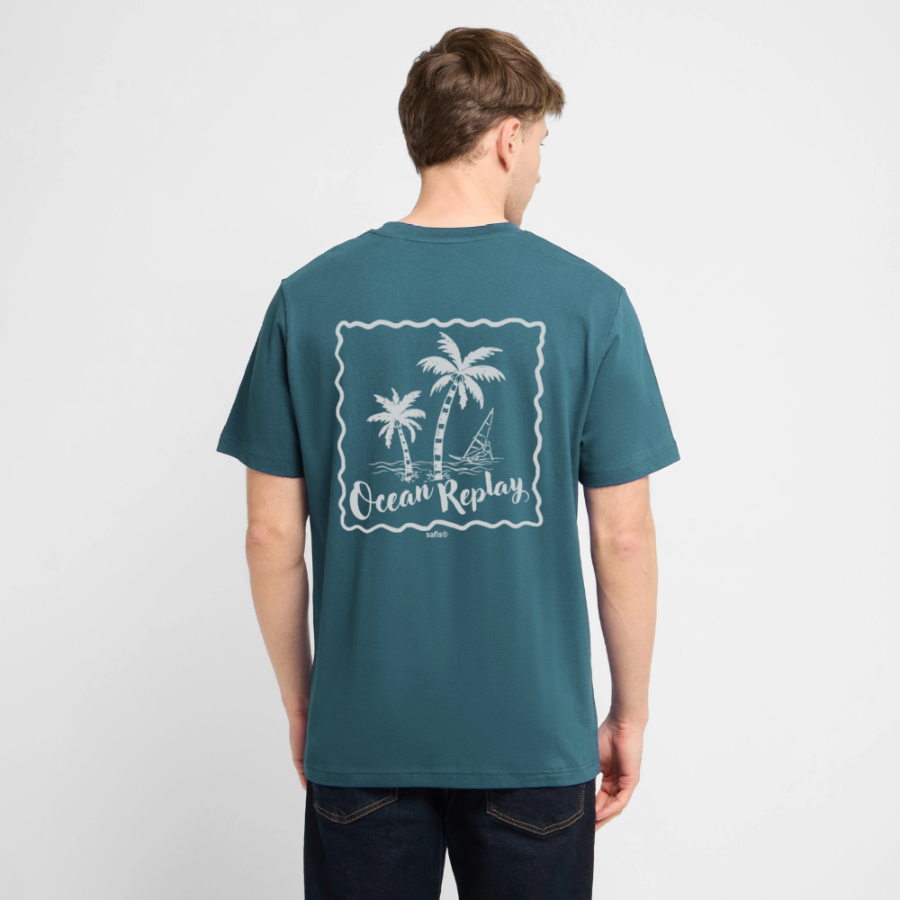 Unisex Bio-T-Shirt CREATOR -ocean replay- - Dunkles Petrol