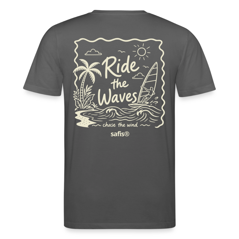 Unisex Bio-T-Shirt CREATOR -ride the waves- - Anthrazit