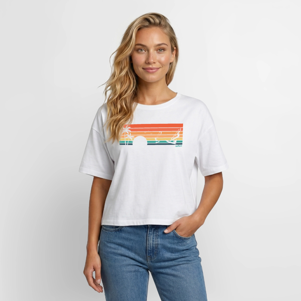 -sunset- Relaxed Fit Frauen Modal Cotton T-Shirt von Stanley/Stella - Weiß