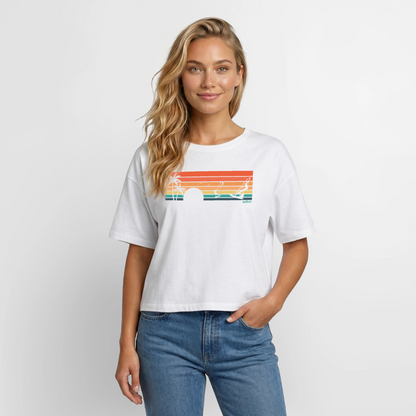 -sunset- Relaxed Fit Frauen Modal Cotton T-Shirt von Stanley/Stella - Weiß