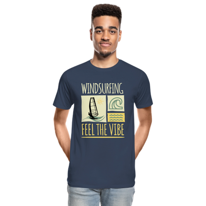 Männer Premium Bio T-Shirt -feel the vibe- - Navy