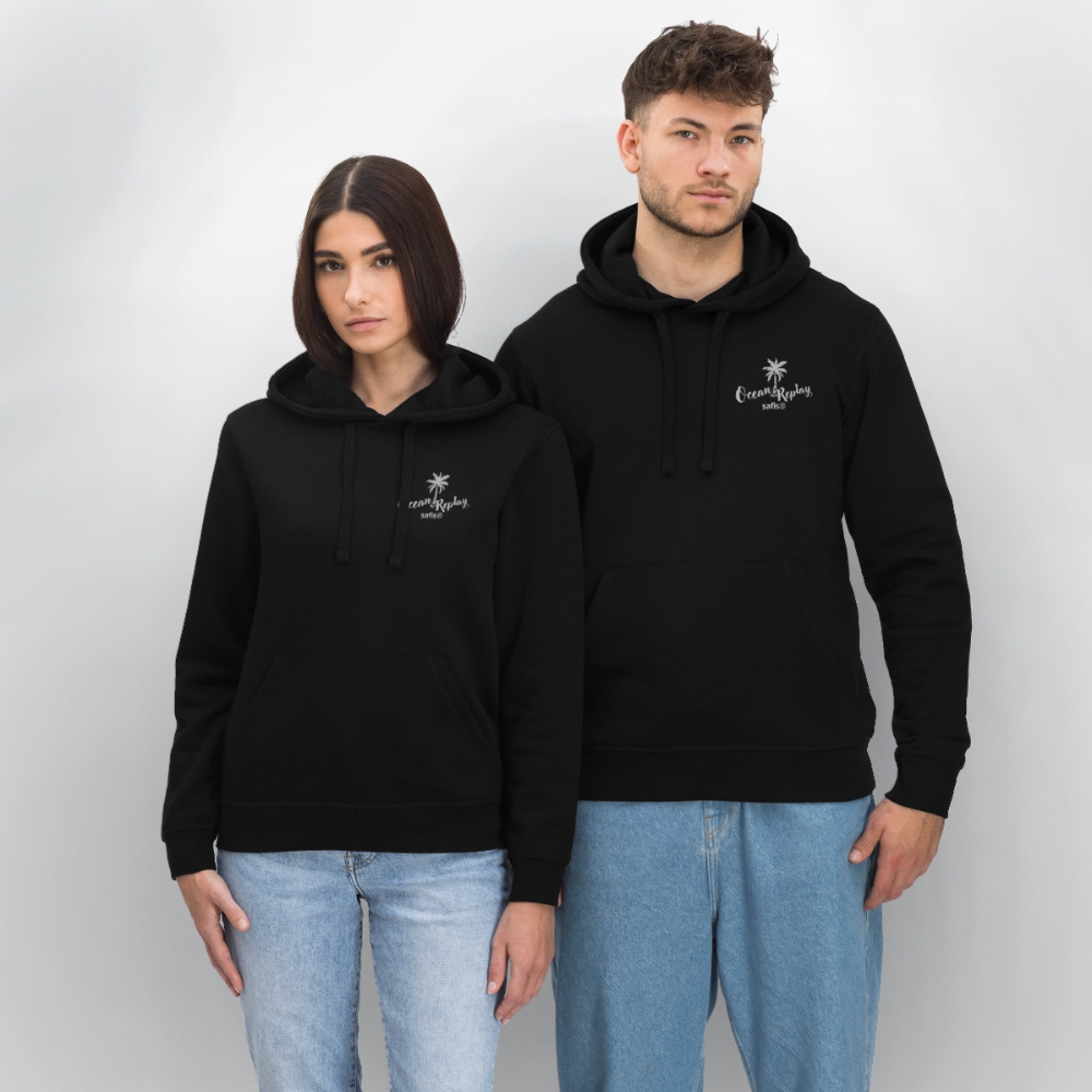 Unisex Bio-Hoodie Drummer -Ocean replay- - Schwarz