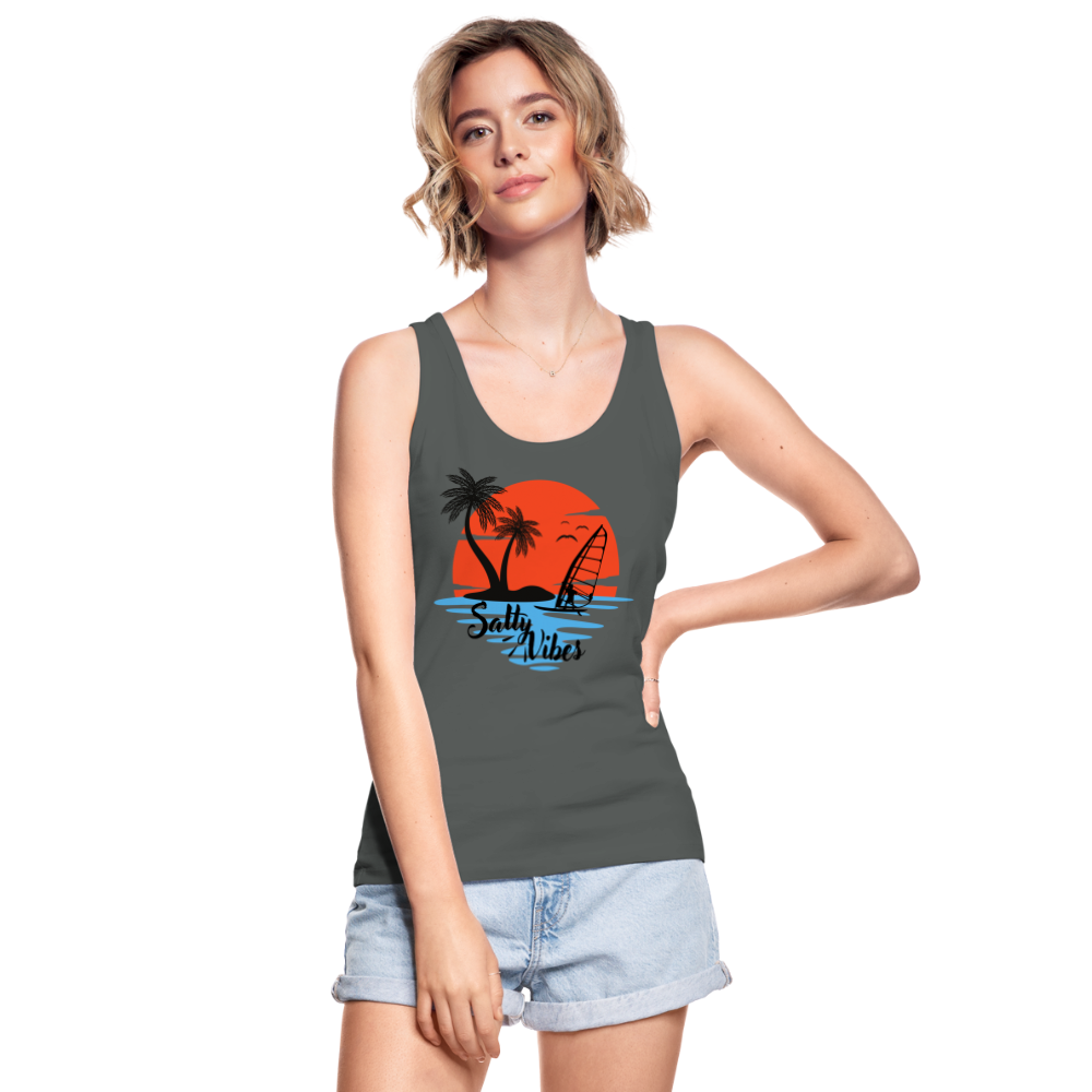 Frauen Bio Tank Top -salty vibes- - Anthrazit