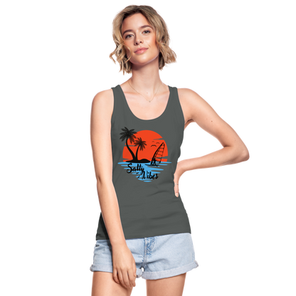 Frauen Bio Tank Top -salty vibes- - Anthrazit