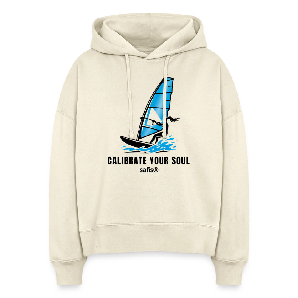 safis ® Windsurf Frauen Bio-Hoodie Nora -calibrate your soul- - Natur