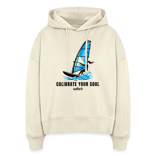 safis ® Windsurf Frauen Bio-Hoodie Nora -calibrate your soul- - Natur