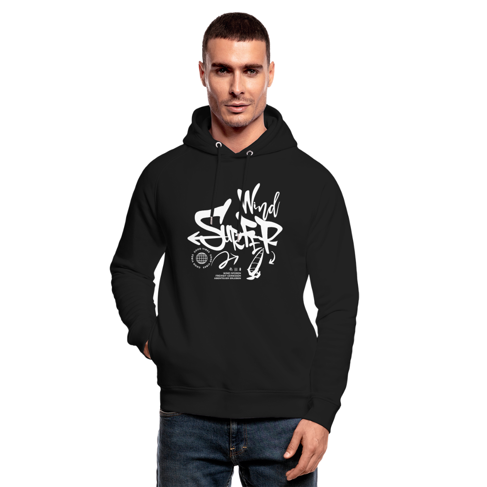 Unisex Bio-Hoodie -good vibes- - Schwarz