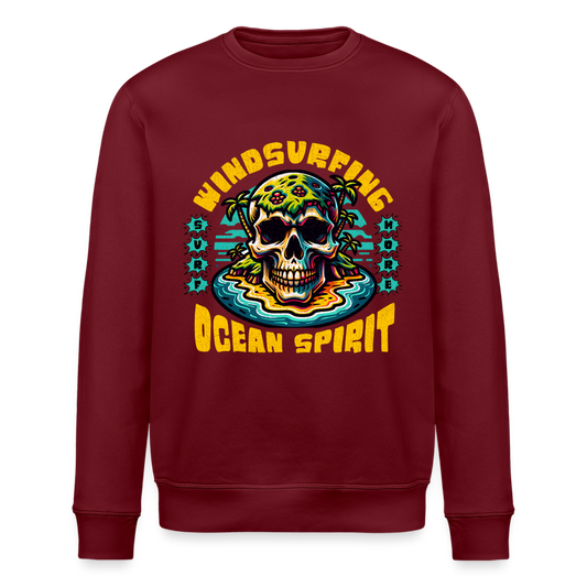 Unisex Bio-Sweatshirt -ocean spirit- - Burgunderrot