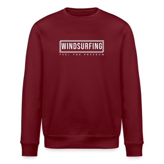 Unisex Bio-Sweatshirt ROLLER -feel the freedom I- - Burgunderrot