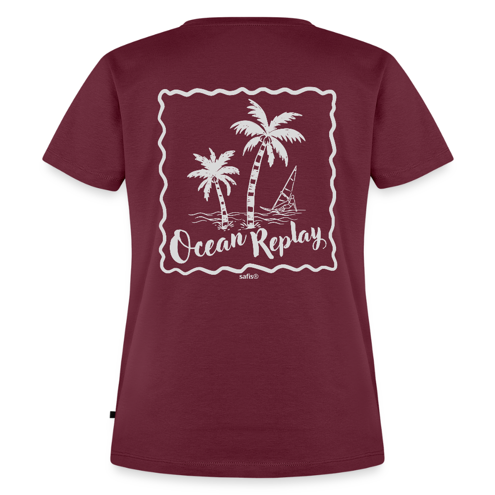 Frauen Premium T-Shirt -ocean replay- - Burgunderrot