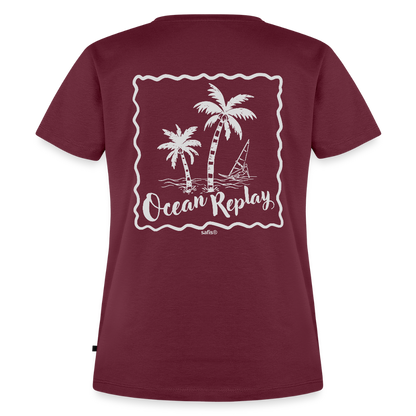 Frauen Premium T-Shirt -ocean replay- - Burgunderrot