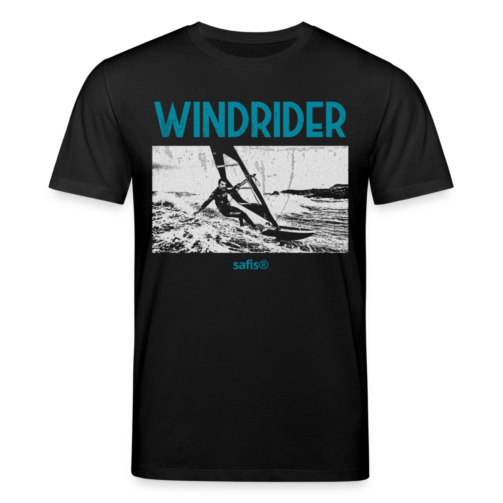 Windsurfer Shirt safis® -windrider- Unisex Bio-T-Shirt CREATOR - Schwarz