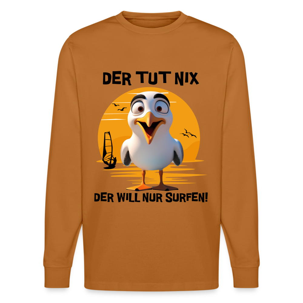 Unisex Bio-Langarmshirt -der tut nix- - Herbstorange