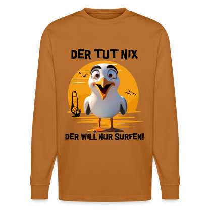 Unisex Bio-Langarmshirt -der tut nix- - Herbstorange