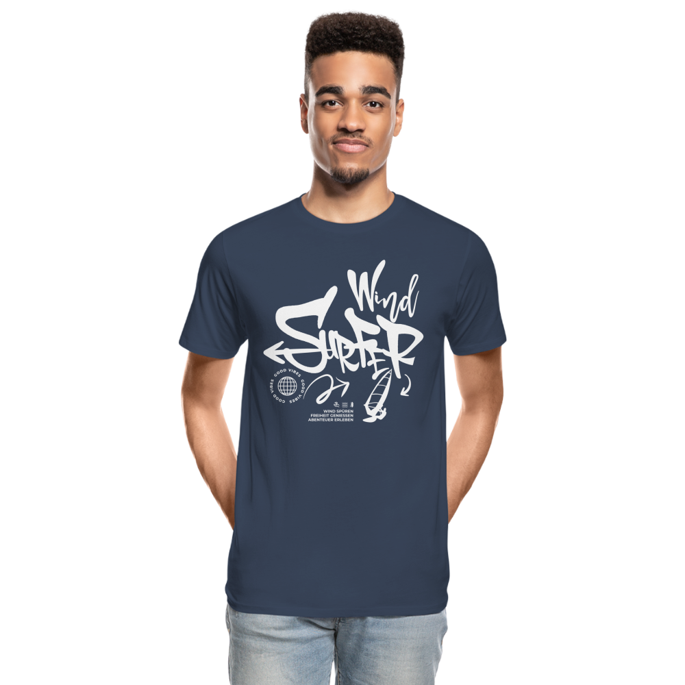 Männer Premium Bio T-Shirt -good vibes- - Navy