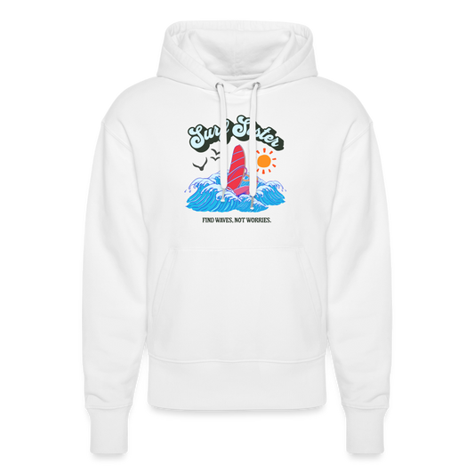 Unisex Relaxed Fit Bio-Hoodie -surf sister- - Weiß