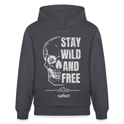 safis® Windsurfkleidung -wild and free- Unisex Bio-Hoodie CRUISER - Indigoblau