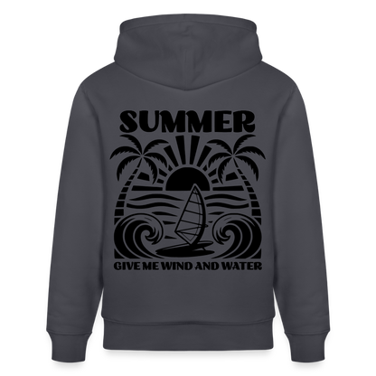 Unisex Bio-Hoodie CRUISER -give me wind and water- - Indigoblau
