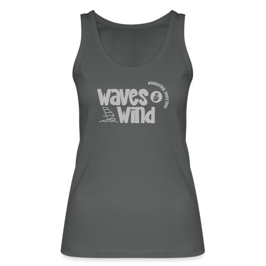 Frauen Bio Tank Top -waves & wind- - Anthrazit