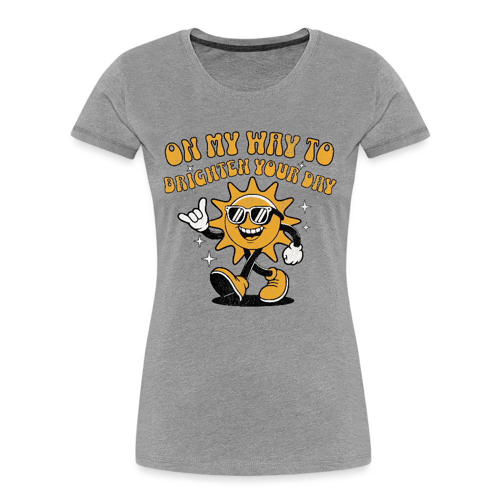 Safis Sports Frauen Premium Bio T-Shirt -on my way- - Grau meliert