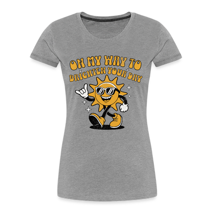 Safis Sports Frauen Premium Bio T-Shirt -on my way- - Grau meliert