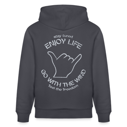 Unisex Bio-Hoodie CRUISER -enjoy life- - Indigoblau